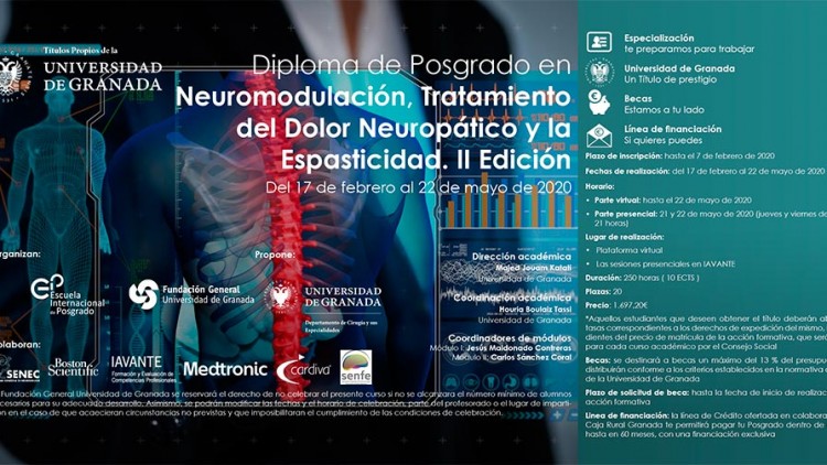 Diploma de Posgrado en Neuromodulación, Tratamiento del Dolor Neuropático y la Espasticidad. II Edición
